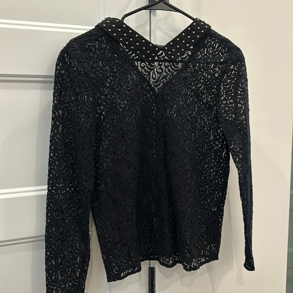 Kooples lace and studded top. - Picture 1 of 4